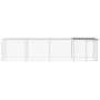 Chicken coop with light gray galvanized steel roof 403x98x90 cm by vidaXL, Cages and habitats for small animals - Ref: Foro24...