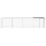 Gallinero con techo acero galvanizado gris claro 403x98x90 cm de vidaXL, Jaulas y habitáculos para animales pequeños - Ref: F...