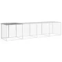Gallinero con techo acero galvanizado gris claro 403x98x90 cm de vidaXL, Jaulas y habitáculos para animales pequeños - Ref: F...