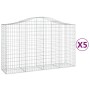 Gabionenkörbe 5 Stück Bogenform Eisen 200x50x120/140 cm von vidaXL, Töpfe und Pflanzgefäße - Ref: Foro24-3145664, Preis: 530,...