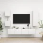5-teiliges TV-Wohnzimmermöbelset aus weißem Holzwerkstoff von vidaXL, TV-Möbel - Ref: Foro24-3078696, Preis: 191,03 €, Rabatt: %