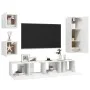 5-teiliges TV-Wohnzimmermöbelset aus weißem Holzwerkstoff von vidaXL, TV-Möbel - Ref: Foro24-3078696, Preis: 191,03 €, Rabatt: %