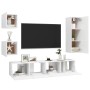 5-teiliges TV-Wohnzimmermöbelset aus weißem Holzwerkstoff von vidaXL, TV-Möbel - Ref: Foro24-3078696, Preis: 184,69 €, Rabatt: %