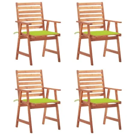 Garden dining chairs and cushions 4 pcs solid acacia wood by vidaXL, Garden chairs - Ref: Foro24-3078331, Price: 301,19 €, Di...