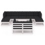 10-teiliges Gartenmöbel-Set mit Kissen aus weißem Kiefernholz von vidaXL, Gartensets - Ref: Foro24-3077160, Preis: 858,28 €, ...