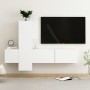 3-teiliges Holzwerkstoff-Wohnzimmer TV-Möbelset weiß von vidaXL, TV-Möbel - Ref: Foro24-3078656, Preis: 134,35 €, Rabatt: %
