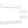6-teiliges TV-Wohnzimmermöbelset aus weißem Holzwerkstoff von vidaXL, TV-Möbel - Ref: Foro24-3078728, Preis: 338,34 €, Rabatt: %