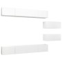 6-teiliges TV-Wohnzimmermöbelset aus weißem Holzwerkstoff von vidaXL, TV-Möbel - Ref: Foro24-3078728, Preis: 293,11 €, Rabatt: %