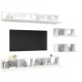 Set de muebles de salón TV 6 piezas madera de ingeniería blanco de vidaXL, Muebles TV - Ref: Foro24-3078728, Precio: 293,11 €...