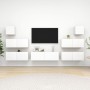7-teiliges Holzwerkstoff-TV-Wohnzimmermöbel-Set weiß von vidaXL, TV-Möbel - Ref: Foro24-3078713, Preis: 279,44 €, Rabatt: %