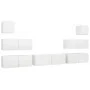 7-piece engineered wood living room TV furniture set in white by vidaXL, TV Furniture - Ref: Foro24-3078713, Price: 305,26 €,...