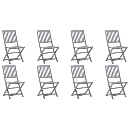 Folding garden chairs 8 pcs solid acacia wood by vidaXL, Garden chairs - Ref: Foro24-3078289, Price: 357,72 €, Discount: %