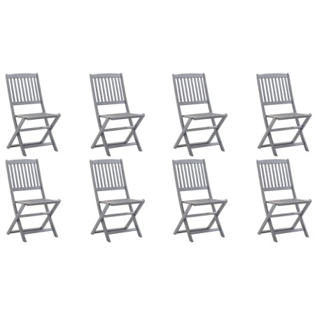 Sillas de jardín plegables 8 uds madera maciza acacia de vidaXL, Sillas de jardín - Ref: Foro24-3078289, Precio: 363,07 €, De...