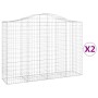 Gabionenkörbe 2 Stk. Bogenform Eisen 200x50x140/160 cm von vidaXL, Töpfe und Pflanzgefäße - Ref: Foro24-3145682, Preis: 229,1...