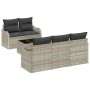 Conjunto de sofá de jardín 6 pcs Gris Claro y Gris Oscuro