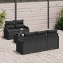 Conjunto de sofá de jardín Manual 6 pcs Negro 55 x 55 x 37 cm