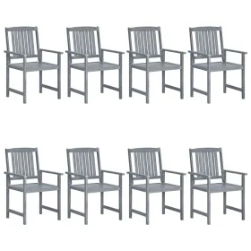 Gartenstühle 8 Einheiten aus massivem grauem Teakholz von vidaXL, Gartenstühle - Ref: Foro24-3078206, Preis: 483,09 €, Rabatt: %