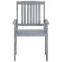 Garden chairs 8 units solid gray teak wood by vidaXL, Garden chairs - Ref: Foro24-3078206, Price: 487,53 €, Discount: %
