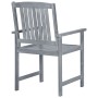 Garden chairs 8 units solid gray teak wood by vidaXL, Garden chairs - Ref: Foro24-3078206, Price: 487,53 €, Discount: %