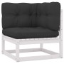 10-teiliges Gartenmöbel-Set mit Kissen aus weißem Kiefernholz von vidaXL, Gartensets - Ref: Foro24-3077040, Preis: 928,08 €, ...