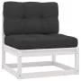 Garden furniture set, 10 pieces with white pine wood cushions. by vidaXL, Garden sets - Ref: Foro24-3077040, Price: 912,96 €,...
