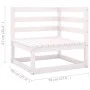 Garden furniture set, 10 pieces with white pine wood cushions. by vidaXL, Garden sets - Ref: Foro24-3077040, Price: 912,96 €,...