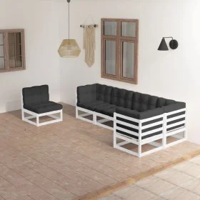 Garden furniture 6 pieces with cushions made of solid pine wood by vidaXL, Garden sets - Ref: Foro24-3076635, Price: 645,87 €...