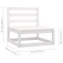 Garden furniture set, 10 pieces with white pine wood cushions. by vidaXL, Garden sets - Ref: Foro24-3077220, Price: 883,74 €,...