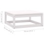 Garden furniture set, 10 pieces with white pine wood cushions. by vidaXL, Garden sets - Ref: Foro24-3077220, Price: 883,74 €,...