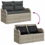 Conjunto de sofá de jardín 7 pcs Gris Claro y Gris Oscuro