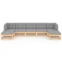 Juego de muebles de jardín 7 pzas y cojines madera maciza pino de vidaXL, Conjuntos de jardín - Ref: Foro24-3077124, Precio: ...
