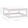 11-piece garden furniture set with white pine wood cushions by vidaXL, Garden sets - Ref: Foro24-3077085, Price: 1,00 €, Disc...