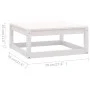 11-teiliges Gartenmöbel-Set mit Kissen aus weißem Kiefernholz von vidaXL, Gartensets - Ref: Foro24-3077085, Preis: 1,00 €, Ra...