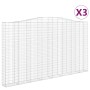 Gabionenkörbe 3 Stück Bogenform Eisen 400x30x220/240 cm von vidaXL, Töpfe und Pflanzgefäße - Ref: Foro24-3145905, Preis: 793,...
