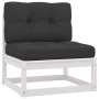 6-piece garden furniture set with solid white pine wood cushions by vidaXL, Garden sets - Ref: Foro24-3077175, Price: 555,35 ...