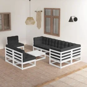 Garden furniture set 9 pieces and cushions solid pine wood by vidaXL, Garden sets - Ref: Foro24-3076680, Price: 807,08 €, Dis...