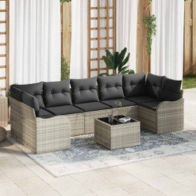 Conjunto de sofá de jardín 8 pcs Gris Claro y Gris Oscuro en Sofás de exterior | Comprar online en Foro24