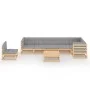 Gartenmöbel-Set 8-teilig und Kissen aus massivem Kiefernholz von vidaXL, Gartensets - Ref: Foro24-3076649, Preis: 729,09 €, R...