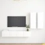 4-teiliges TV-Wohnzimmermöbelset aus weißem Holzwerkstoff von vidaXL, TV-Möbel - Ref: Foro24-3078686, Preis: 200,12 €, Rabatt: %