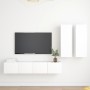 4-teiliges TV-Wohnzimmermöbelset aus weißem Holzwerkstoff von vidaXL, TV-Möbel - Ref: Foro24-3078686, Preis: 190,36 €, Rabatt: %