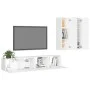 4-teiliges TV-Wohnzimmermöbelset aus weißem Holzwerkstoff von vidaXL, TV-Möbel - Ref: Foro24-3078686, Preis: 200,12 €, Rabatt: %