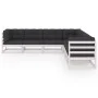 7-teiliges Gartenmöbel-Set und Kissen aus massivem Zirbenholz von vidaXL, Gartensets - Ref: Foro24-3076555, Preis: 671,53 €, ...