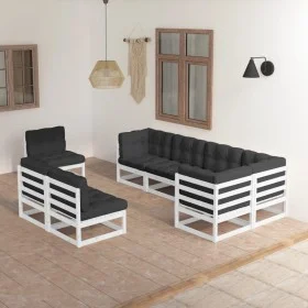 Gartenmöbel 8-teilig und Kissen aus massivem Kiefernholz von vidaXL, Gartensets - Ref: Foro24-3076675, Preis: 868,57 €, Rabat...
