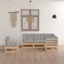 Juego de muebles de jardín 5 pzas y cojines madera pino maciza de vidaXL, Conjuntos de jardín - Ref: Foro24-3076624, Precio: ...