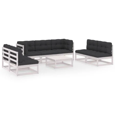 Garden furniture 8 pieces with cushions made of solid pine wood by vidaXL, Garden sets - Ref: Foro24-3076475, Price: 714,13 €...