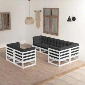 Garden furniture set 7 pieces and cushions solid pine wood by vidaXL, Garden sets - Ref: Foro24-3076695, Price: 707,04 €, Dis...