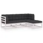 4-piece garden furniture set with solid pine wood cushions by vidaXL, Garden sets - Ref: Foro24-3076575, Price: 382,83 €, Dis...