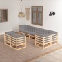 Gartenmöbel 8-teilig und Kissen aus massivem Kiefernholz von vidaXL, Gartensets - Ref: Foro24-3076704, Preis: 781,47 €, Rabat...