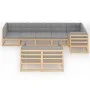 Muebles de jardín 8 pzas y cojines madera maciza pino de vidaXL, Conjuntos de jardín - Ref: Foro24-3076704, Precio: 770,04 €,...