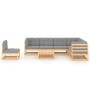 8 Stk. Gartenmöbel und Kissen aus massivem Zirbenholz von vidaXL, Gartensets - Ref: Foro24-3076819, Preis: 739,61 €, Rabatt: %